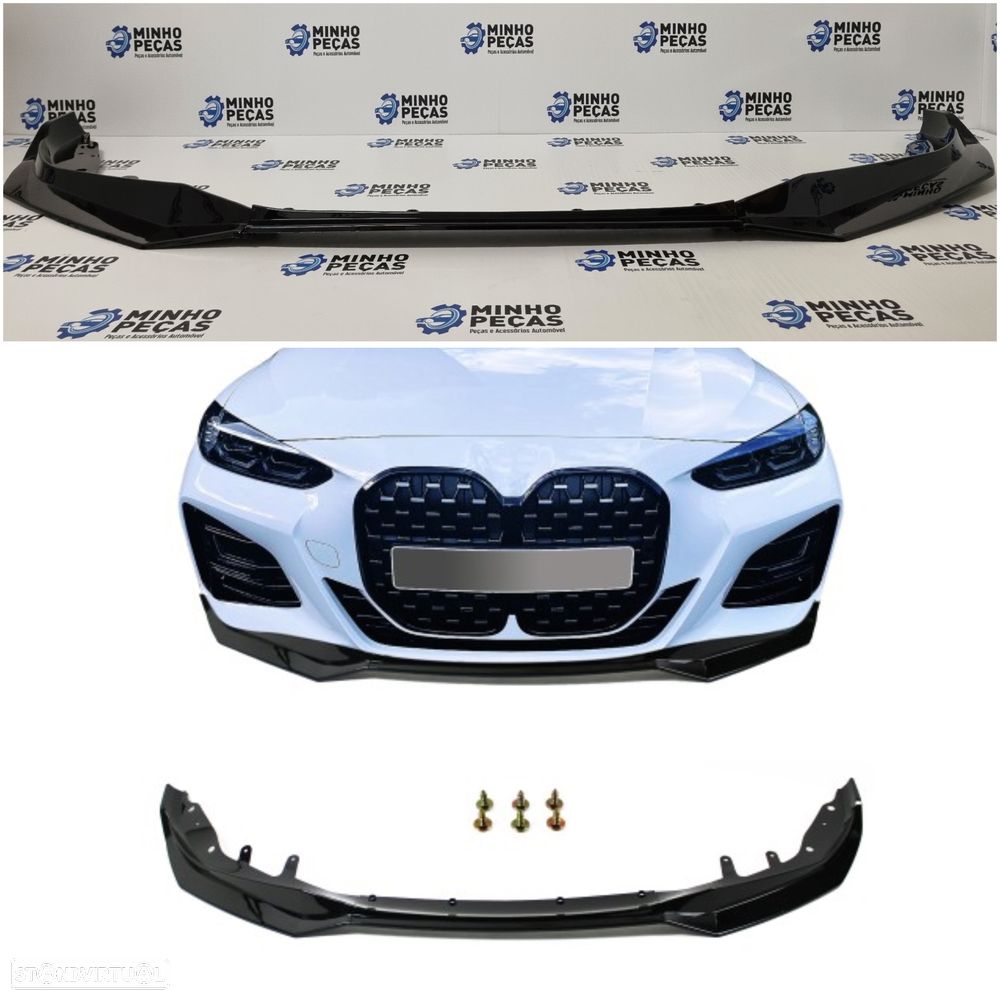 Spoiler Frontal BMW Série 4 (G22) Preto Brilho - 1