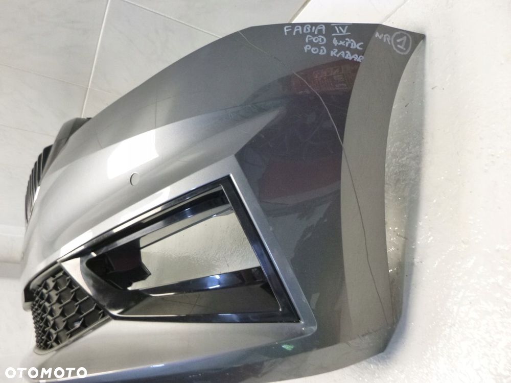 SKODA FABIA IV 4 ZDERZAK PRZÓD  PRZEDNI 4xPDC GRILL ATRAPA CHŁODNICY POD RADAR ORYGINAŁ - 7