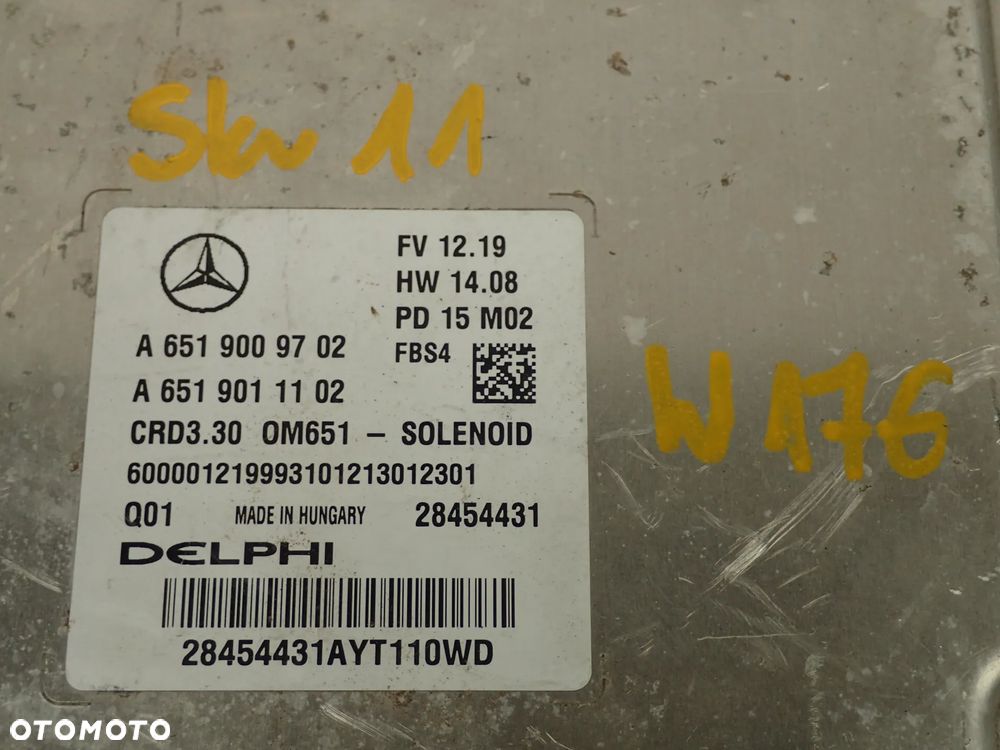 MODUŁ STEROWNIK MERCEDES A-KLASA W176 A6519009702 - 3