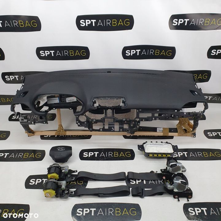 HYUNDAI i30 III DESKA ROZDZIELCZA KONSOLA KOKPIT PULPIT PODUSZKI AIRBAG AIR BAG PASY KIT SET - 1