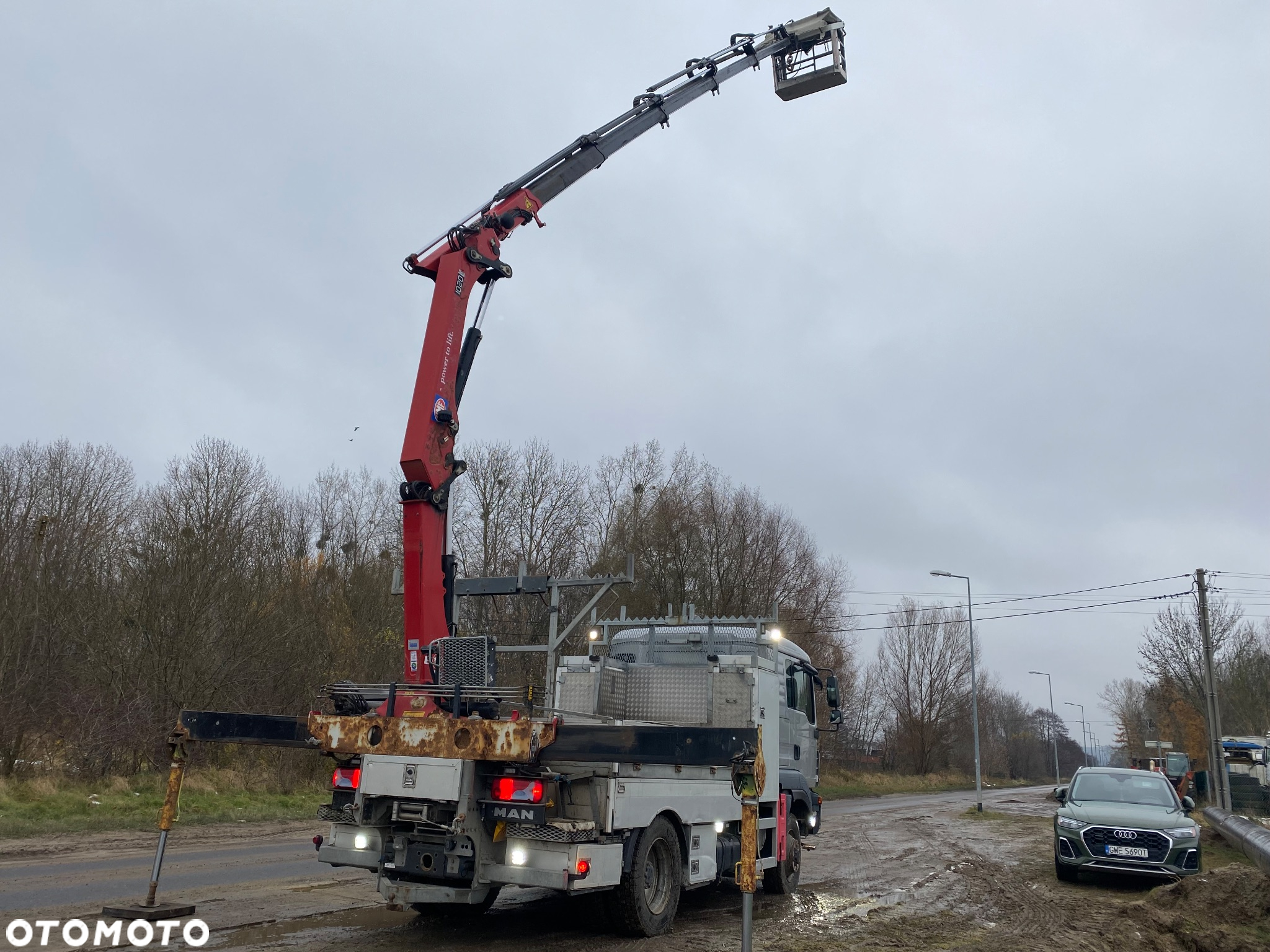MAN TGM 15.290 4x4 Euro5 Energetyka HMF 1020 wciągarka podest osobowy - 8