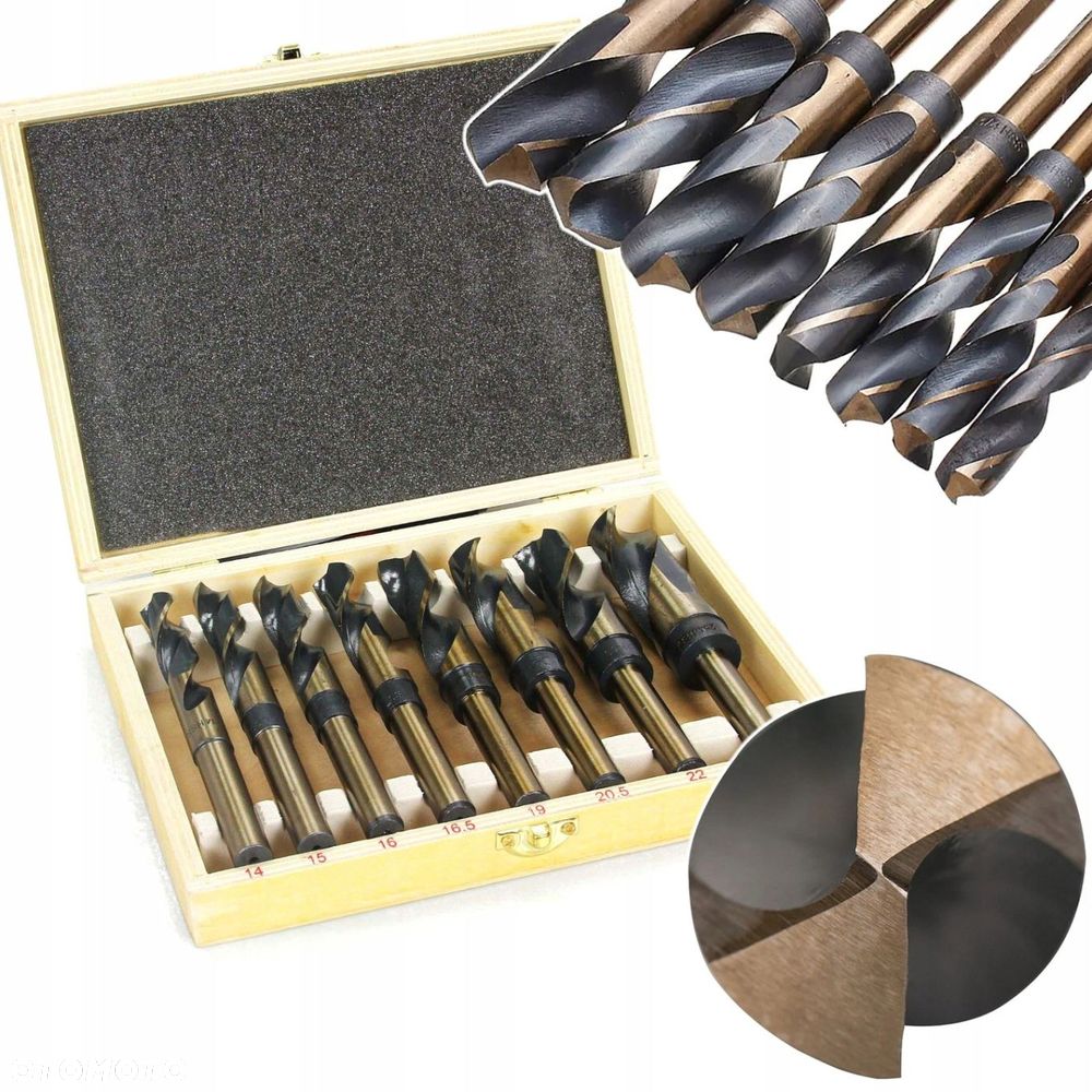 Zestaw wierteł do metalu Mar-pol 30611 8 sztuk - 13