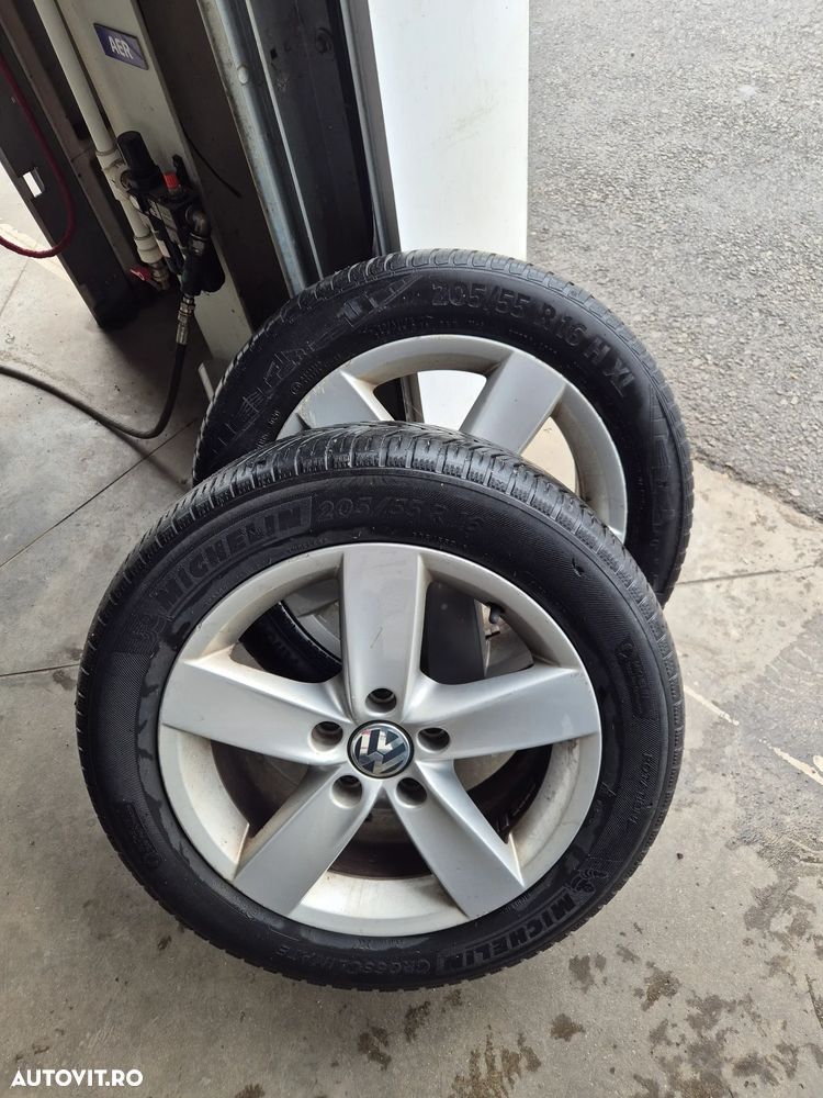 Set 4 Jante Aliaj VW 16" + Anvelope All Season 205/55 R16 (Michelin/Continental) - 1