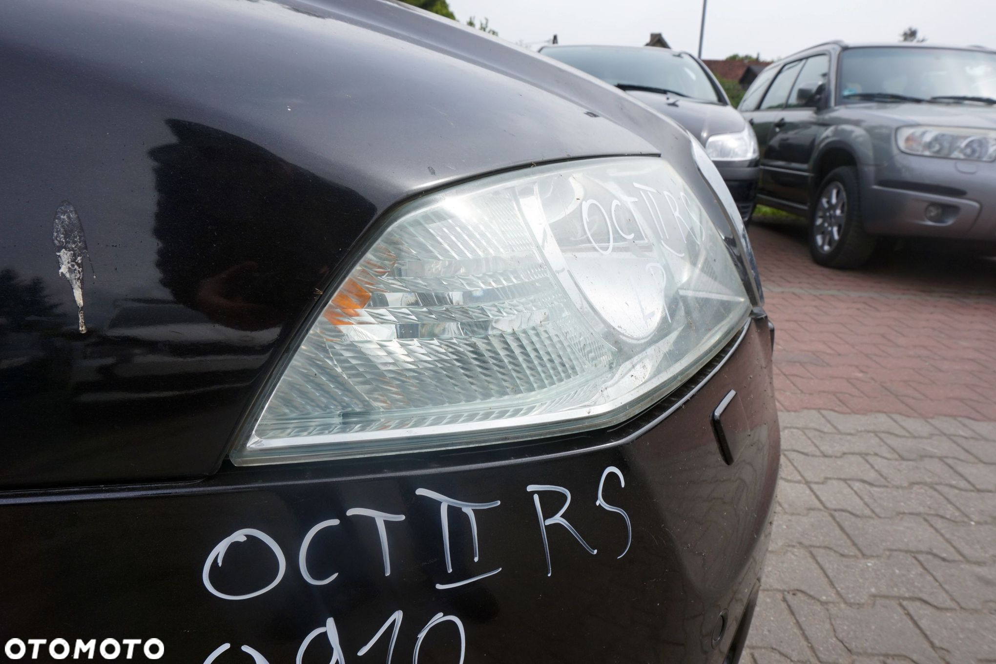 MASKA ZDERZAK BŁOTNIKI LAMPY OCTAVIA II RS 1Z3 9910  SKODA 2004-2008 CZARNY PRZÓD KOMPLETNY - 17