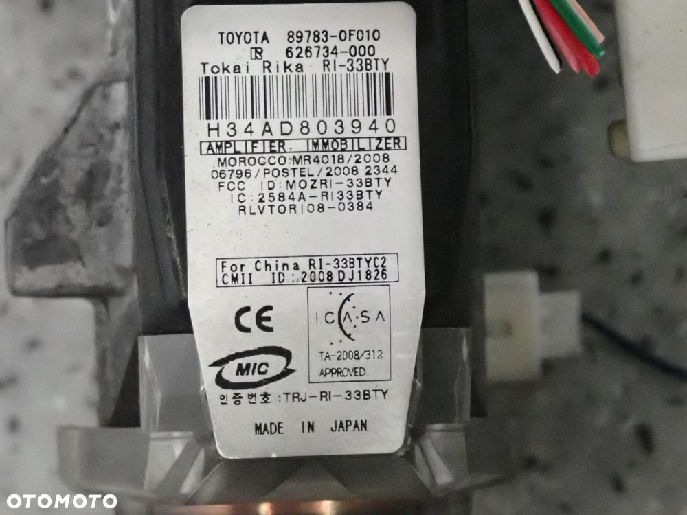 TOYOTA VERSO 2.0 D4D 09-13 ZESTAW STARTOWY STEROWNIK STACYJKA - 7