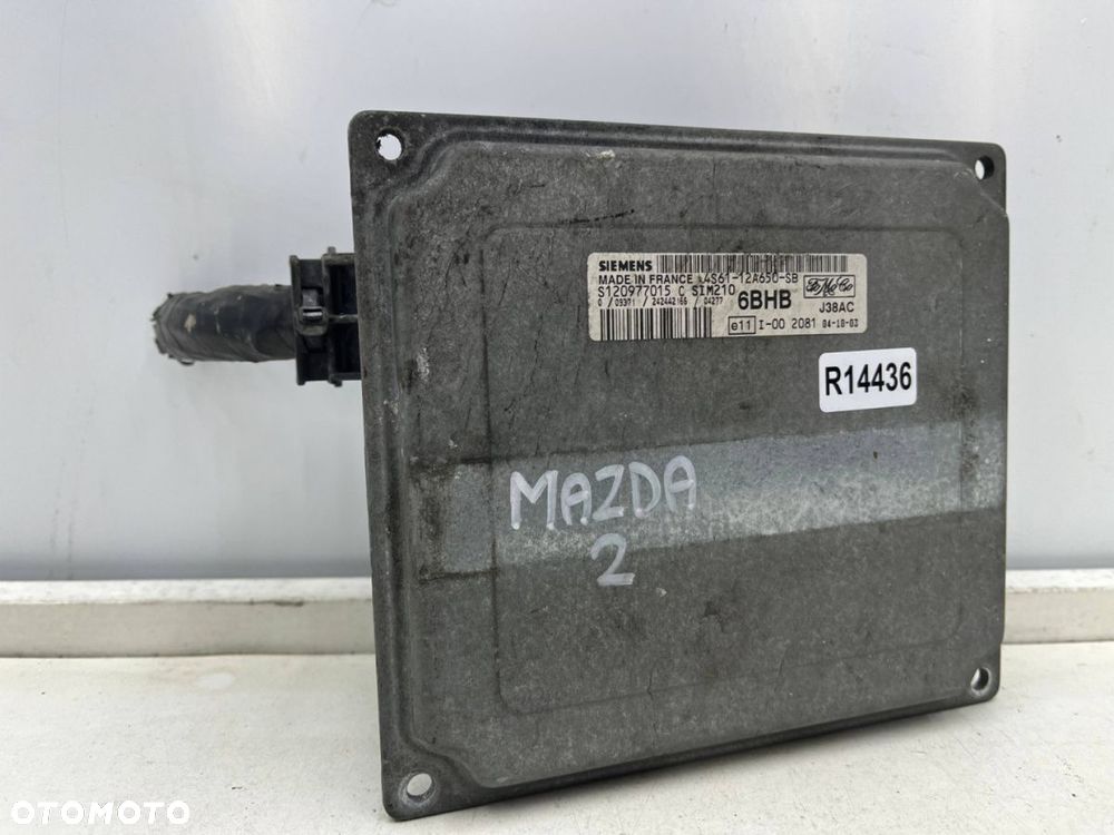 Komputer silnika Mazda 2 I DY 02-07r 1.25b Fiesta sterownik siemens 4S61-12A650-SB - 1
