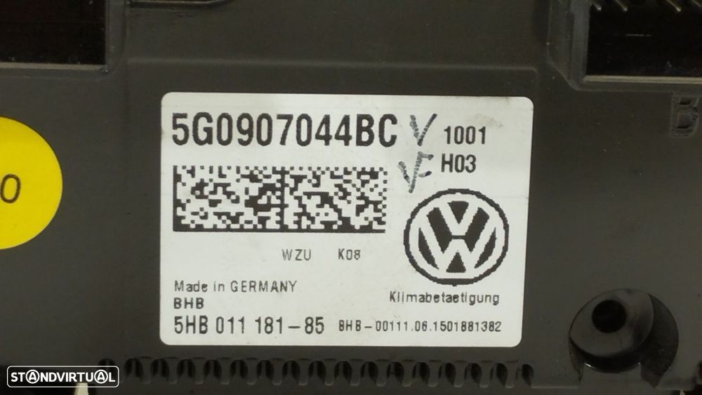 COMANDO CLIMATIZADOR VOLKSWAGEN GOLF VII 2015 -5G0907044BC - 4