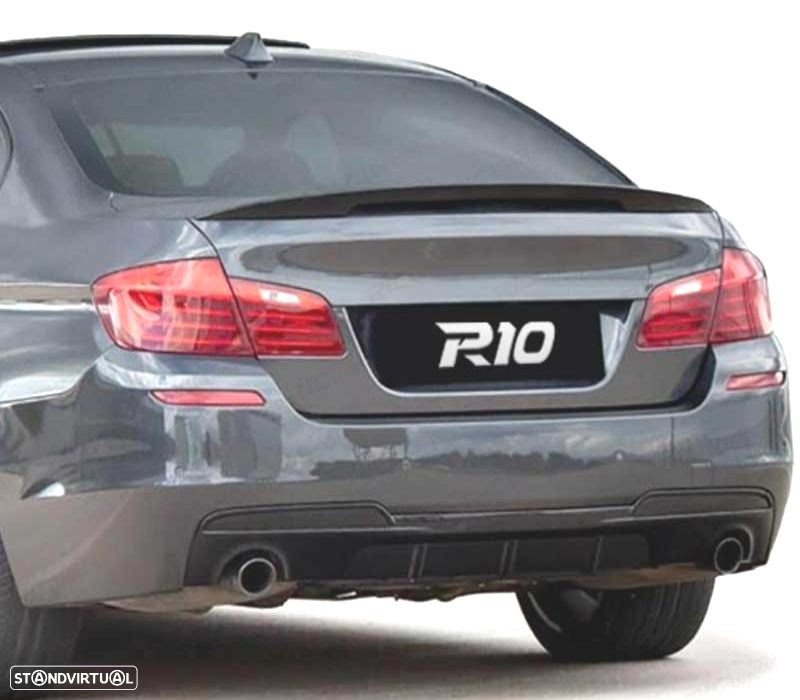 DIFUSOR BMW F10 F11 10-16 LOOK M PRETO BRILHANTE - 3