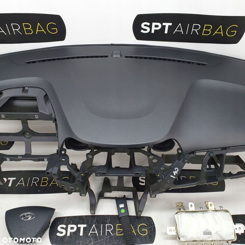 HYUNDAI I10 i 10 DESKA ROZDZIELCZA KONSOLA KOKPIT PULPIT PODUSZKI AIRBAG AIR BAG PASY KIT SET - 3