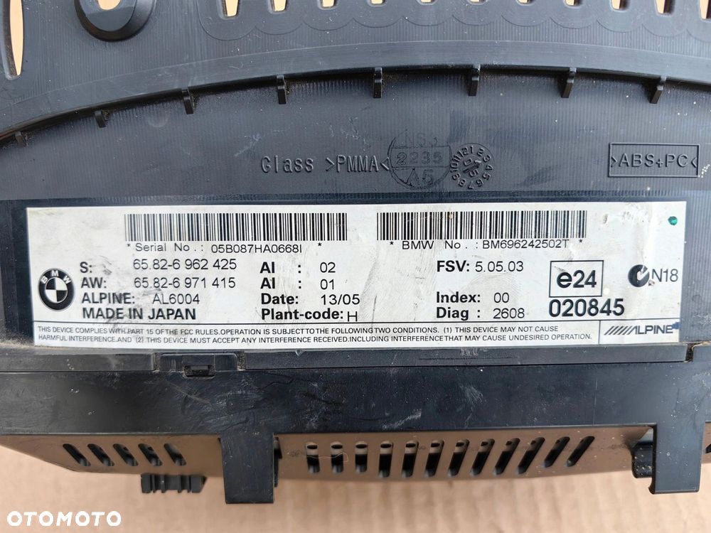 Wyświetlacz monitor nawigacji radia BMW 5 e60 e61 6962425 - 4