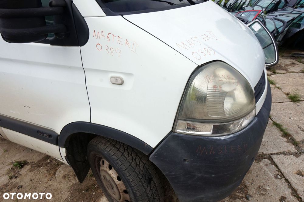 MASKA ZDERZAK BŁOTNIKI LAMPY MASTER II LIFT O389  RENAULT 2003-2010 BIAŁY PRZÓD KOMPLETNY - 13