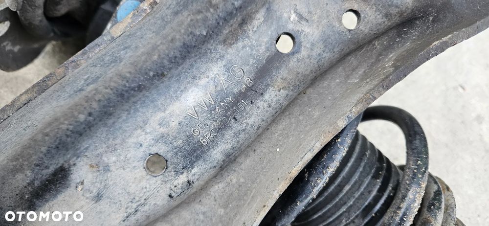 Zwrotnica piasta prawa Amortyzator sprężyna lewy prawy przód wahacz Skoda FABIA 2 II VW Polo 6R Ibiza IV 1,2 2009r 6Q0256AC 6Q0413031BJ - 3