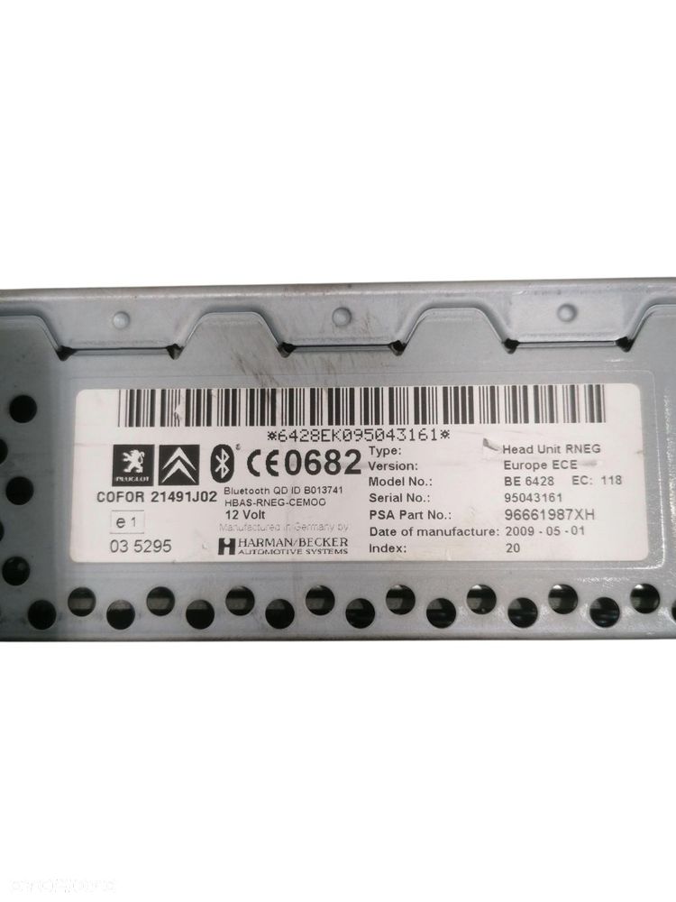 RADIO CD NAWIGACJA PEUGEOT 308 I 96661987XH - 4