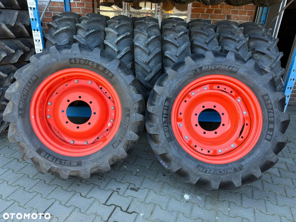 FV23% Nowa Opona 420/65R28 MICHELIN MULTIBIB Opona + Felga Kubota Koła - 1