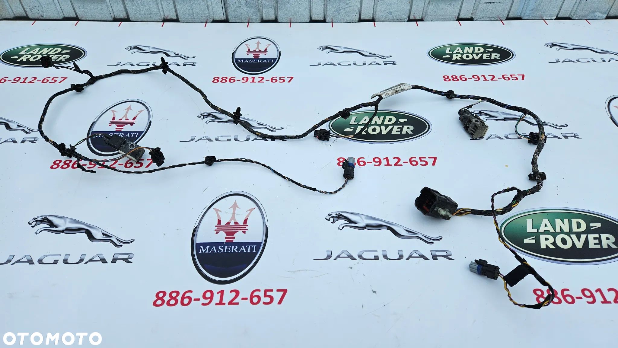 Jaguar XJ 351 2010-2015 Instalacja zderzaka przedniego  Wiązka PDC 4x PDC Antena 2X Czujnik uderzeniowy 8X23-14B006-AA Przewód zderzaka AW93-14369FE  EUROPA - 1