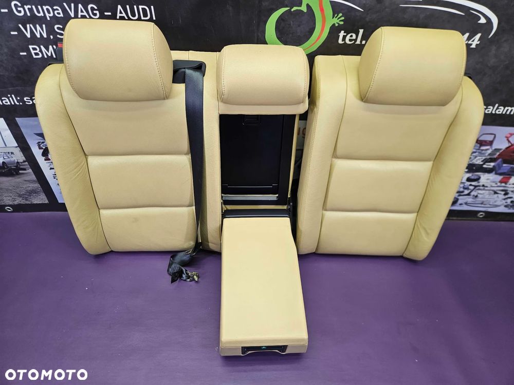 Fotele Fotel Kanapa Składana Jasna Skóra Podświetlanie LED Worek na Narty Audi A6 C6 Sedan - 27