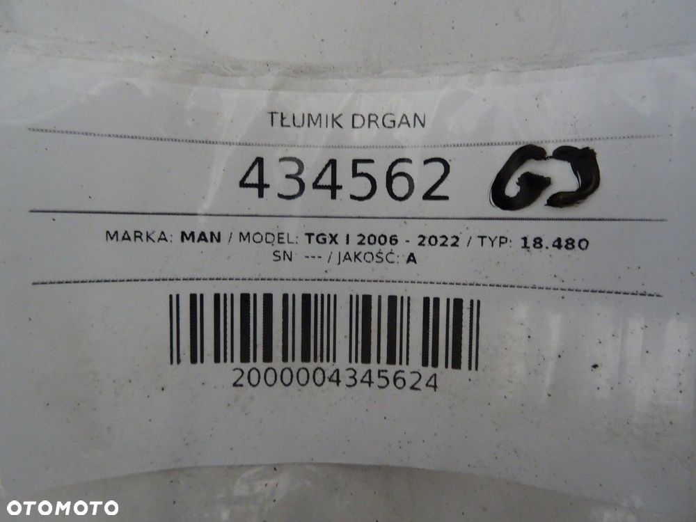 TŁUMIK DRGAŃ  MAN TGX I 2006 - 2022 18.480 353 kW [480 KM] 4x2 2007 - 2