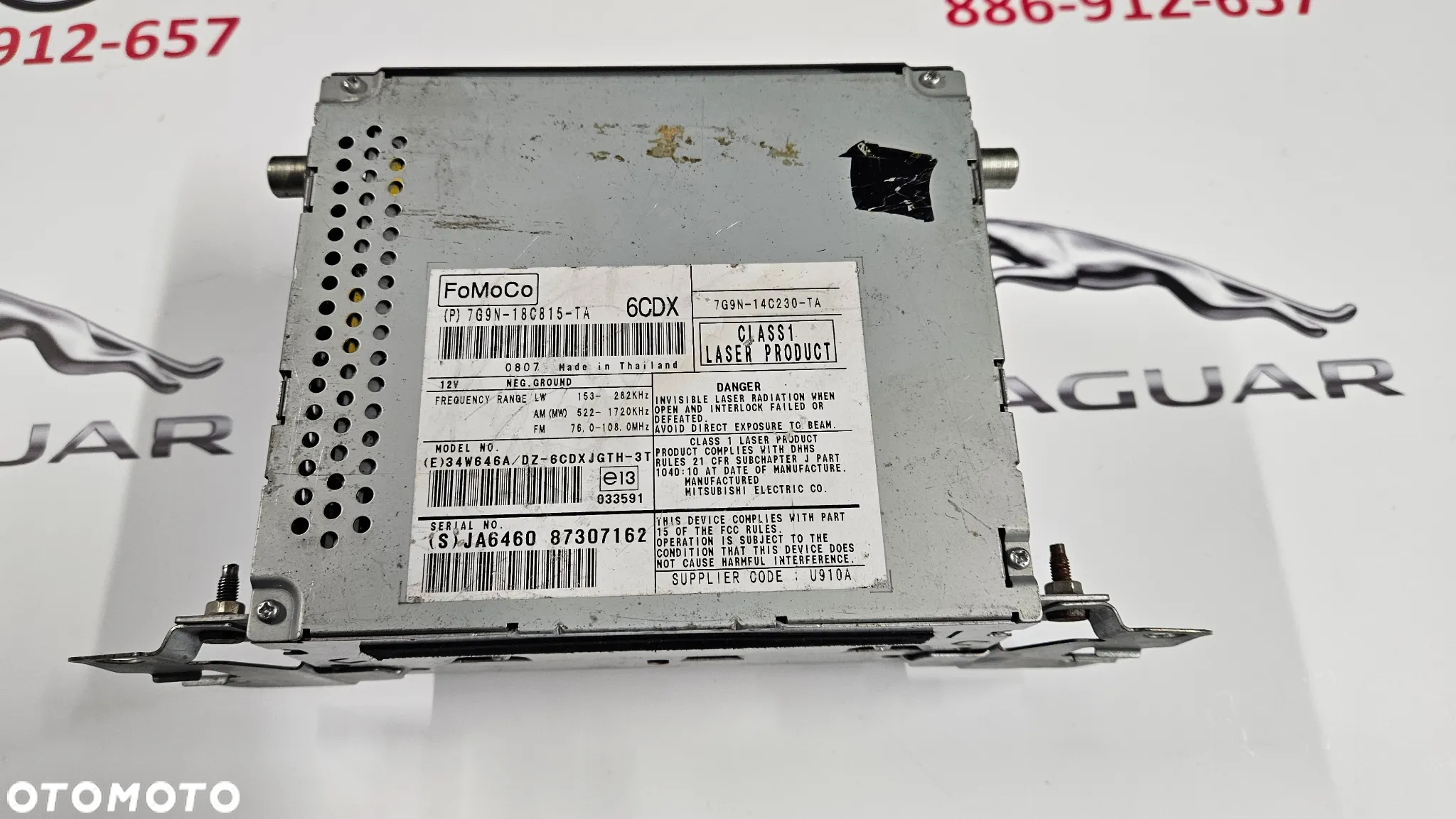 Jaguar XF 250 Radio Zmieniarka CD Odtwarzacz CD Navi 7G9N-18C815-TA - 4