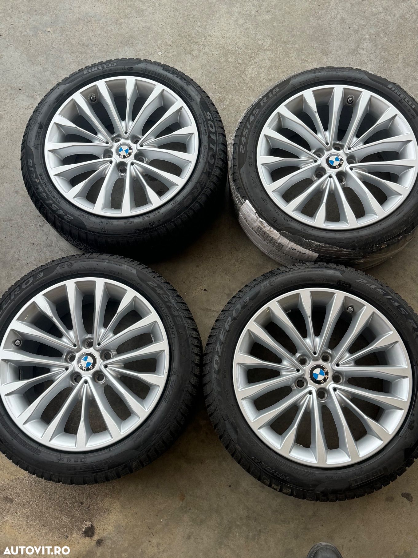Vând jante originale BMW G30 seria 5 pe 18” cu anvelope de iarnă - 1