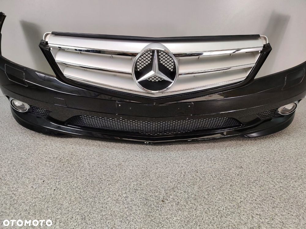 MERCEDES C KLASA W204 AMG ZDERZAK PRZÓD GRILL SPRYSKI XENON KOMPLETNY - 3