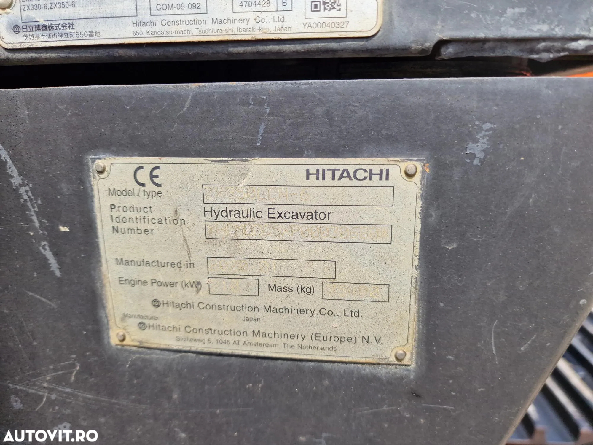 Hitachi ZX350LCN-6, 2020, 5.169h, cupa NOUA 2,2mc, Inst picon, Camera spate, Camere laterale, Lant 80% ok, Posibitate leasing 4 ani, Posibilitate inchiriere, PRET VANZARE PROMOTIONAL -126.900 EUR+Tva - 11