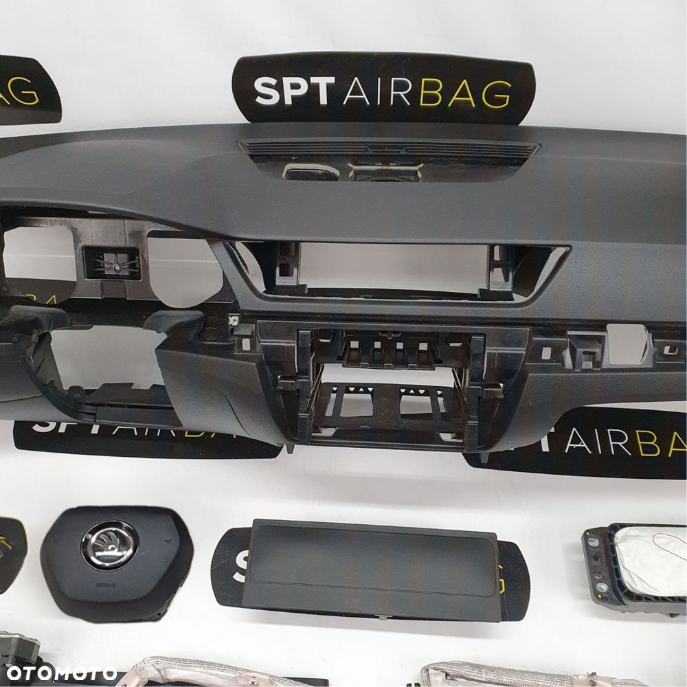 SKODA SUPERB 3 III 3V0 LIFT DESKA ROZDZIELCZA KONSOLA KOKPIT PULPIT PODUSZKI AIRBAG AIR BAG PASY KURTYNY KIT SET - 4