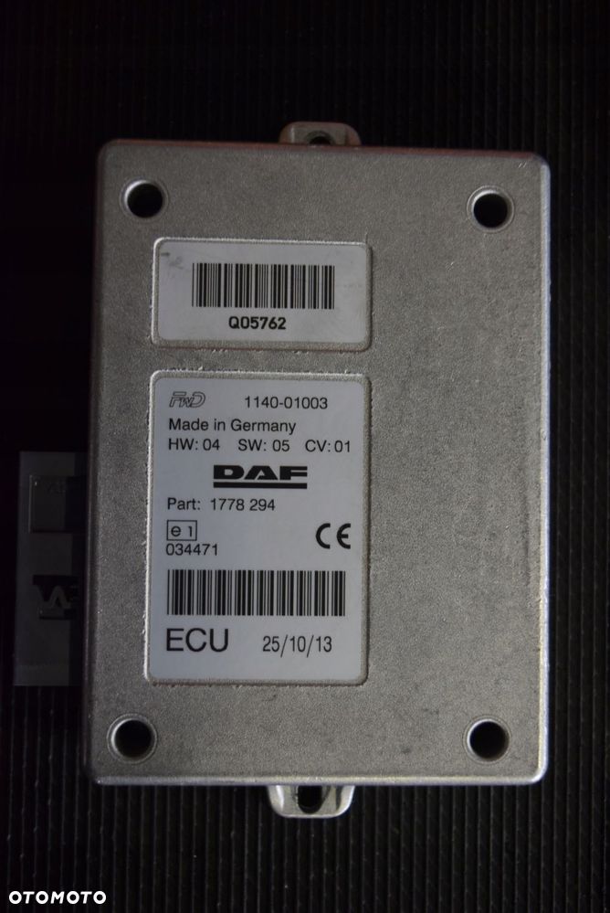 STEROWNIK ECU 1778 294 MODUŁ KOMPUTER DAF XF 105 - 2