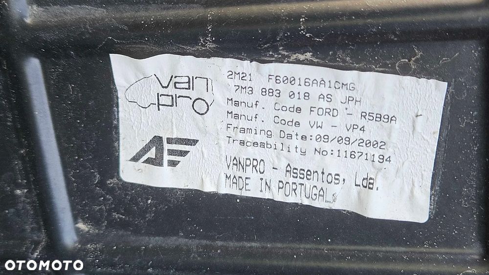 Siedzenie 7M3883018AS Fotele Fotel Dziecięcy Dla Dzieci Rokładany Składany Pasy VW Sharan Ford Galaxy Seat Alhambra - 26