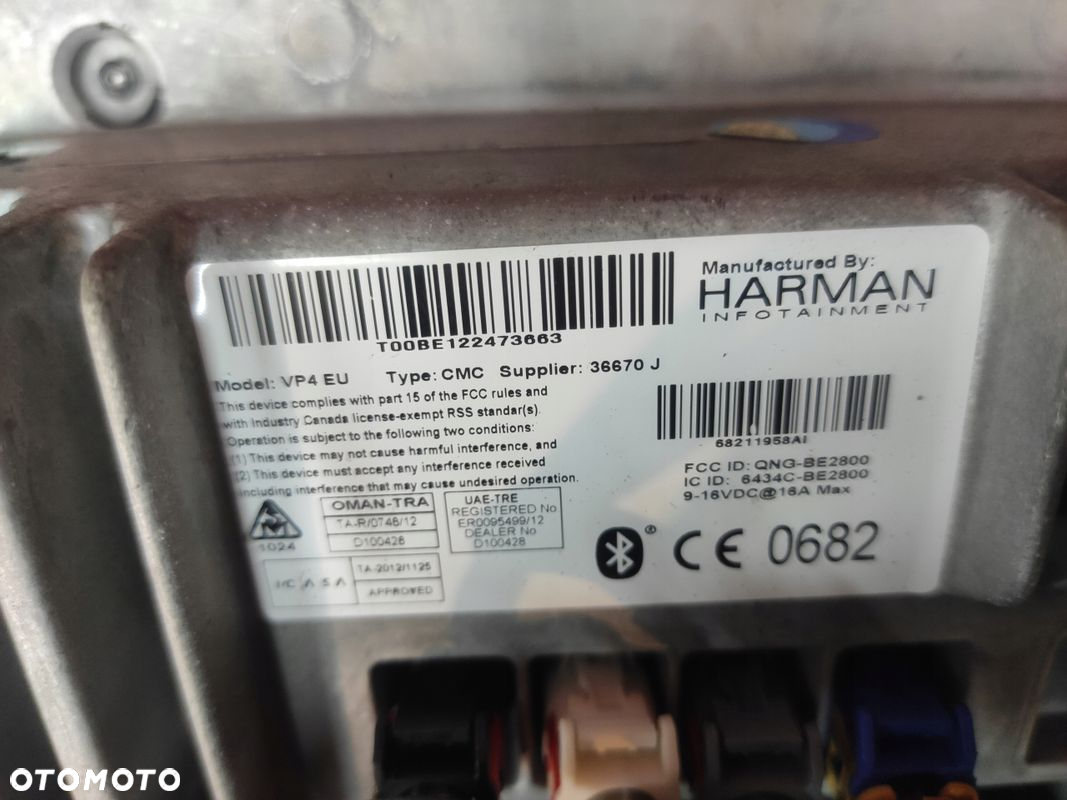 JEEP CHEROKEE KL 2.0CRD 13-18 MONITOR EKRAN WYŚWIETLACZ NAWIGACJI RADIA BDB - 6