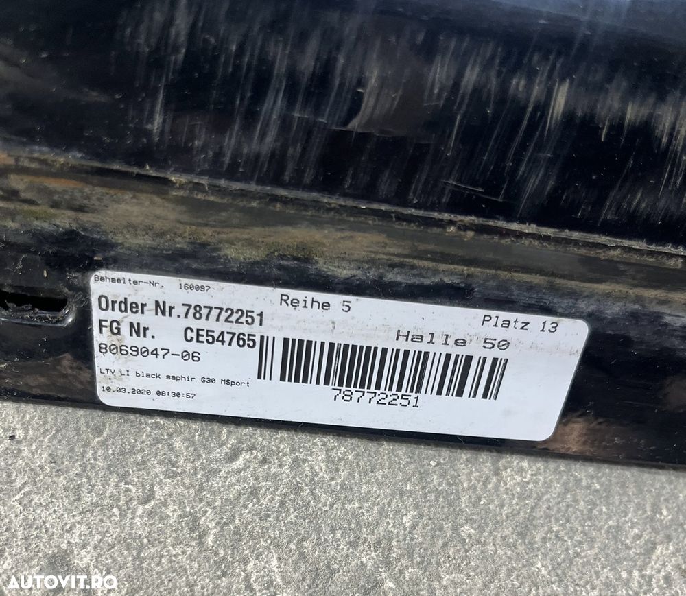 Ornament prag BMW seria 5 G30-G31 M-pachet an 2017-2023 cod 8069047 - 5