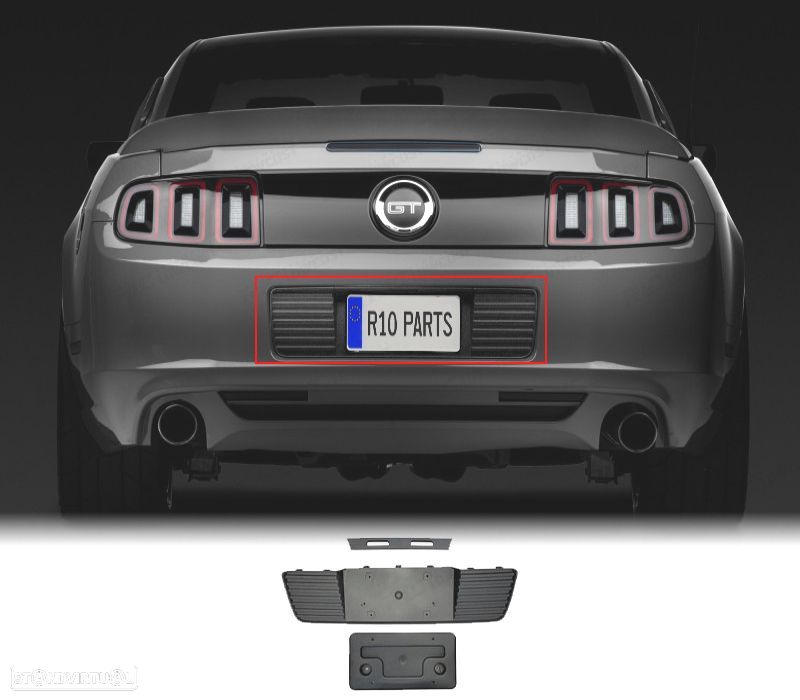SUPORTE DE MATRICULA FORD MUSTANG 13-14 LOOK GT - 1