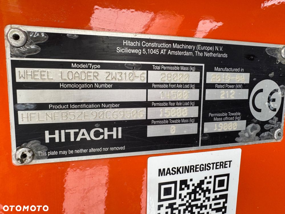 Hitachi ZW310-6 / 966M / L150 - 25