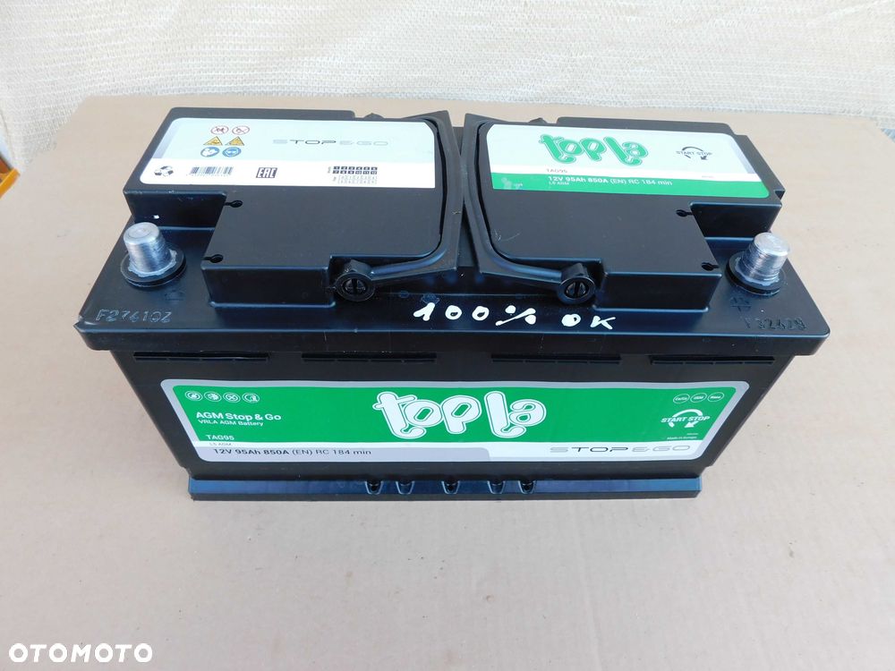 Akumulator samochodowy firmy TOPLA 12V 95AH 850A SPRAWDZONY
