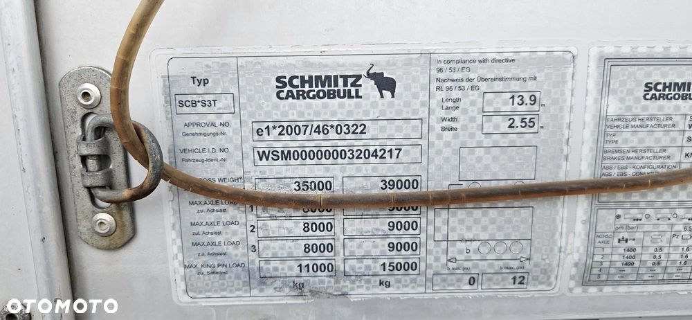 Schmitz Cargobull FIRANKA / STANDARD / BARDZO ZADBANA / NOWE OPONY - 13