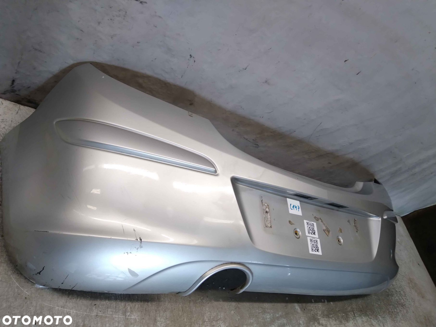 ^ ZDERZAK TYŁ TYLNY OPEL CORSA D Z157 SREBRNY 3D 3 DRZWI HB - 4