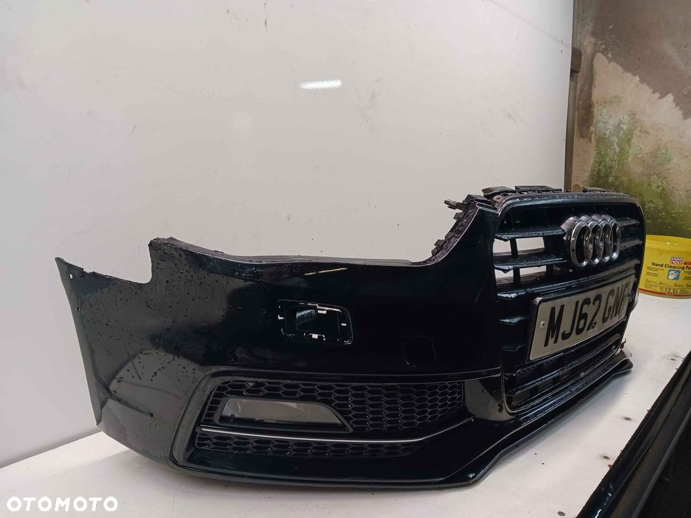 + ZDERZAK PRZÓD PRZEDNI AUDI A4 B8 LIFT FL S LINE LY9B CZARNY HALOGENY SPRYSKIWACZE LAMP XENON DO NAPRAWY DO MALOWANIA ! - 2