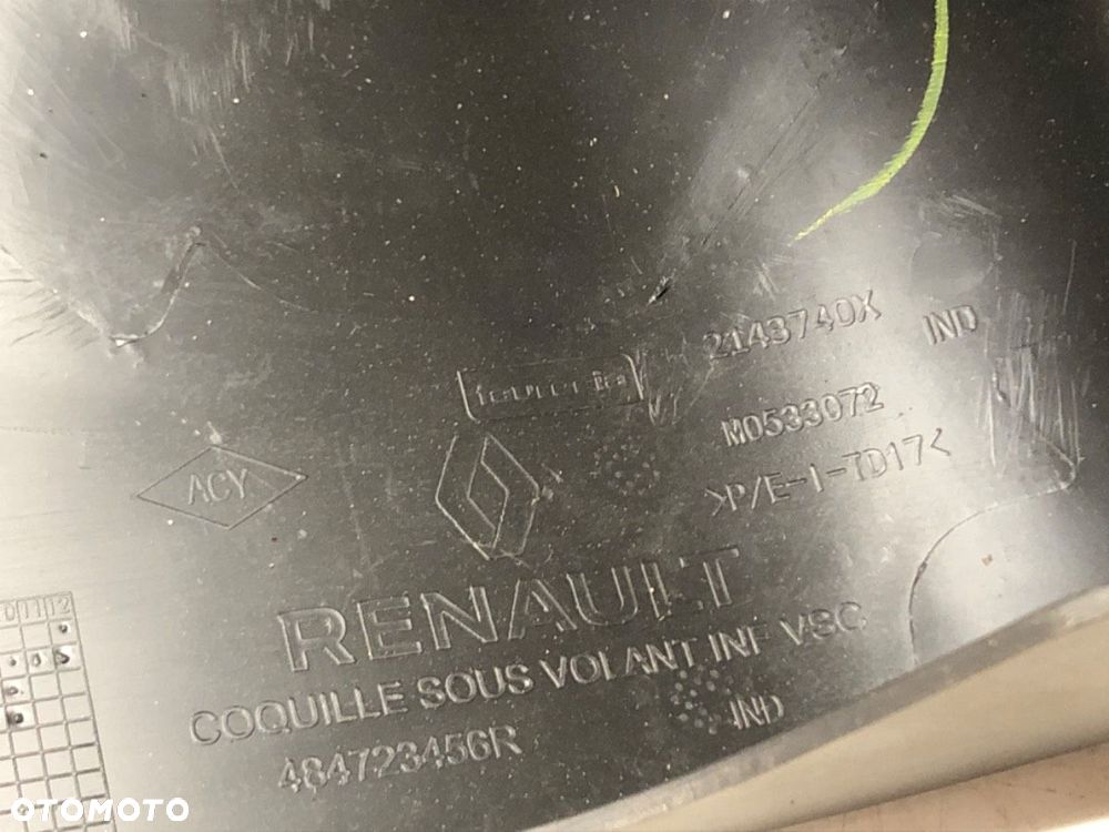 OSŁONA KIEROWNICY - 73.00 PLN - RENAULT CLIO V (B7_) 2019 - 2022 TCe 90 (B7MT) 67 kW [91 KM] - 4