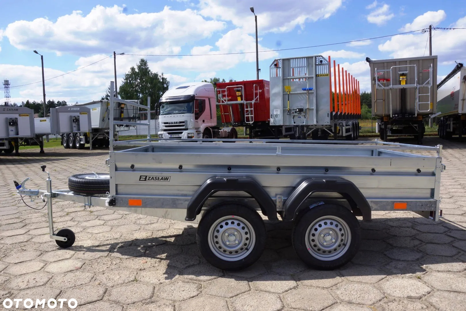 Zaslaw 2 osie, przyczepa 750 KG BURTY UCHYLNE OCYNK !!! - 23