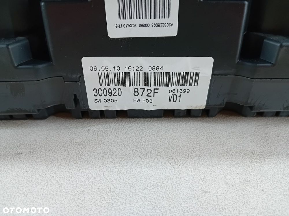 LICZNIK VW PASSAT B6 3C0920872F 1.8 TSI - 8