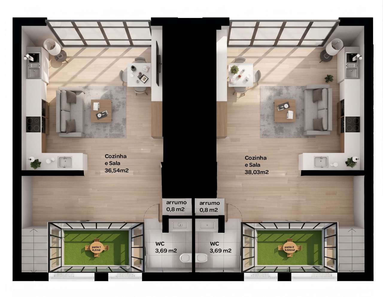 Projeto Aprovado 2x T2 Duplex em Alcântara - Grande imagem: 2/19