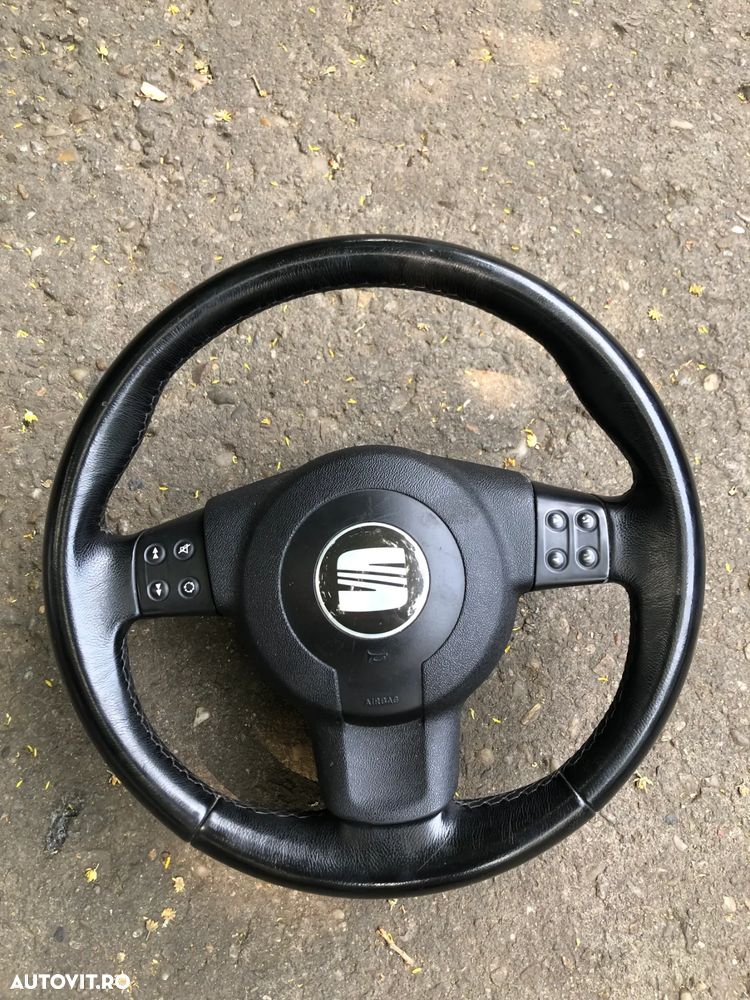Volan piele negru cu comenzi si airbag Seat 2005 - 1