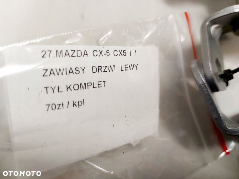 mazda cx5 cx-5 1 i zawiasy drzwi lewy tył lewe tylne komplet - 3