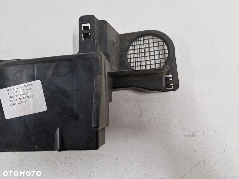 renault master iii 3 lift iv kierownica powietrza wlot prowadnica prawa 214982460r - 2