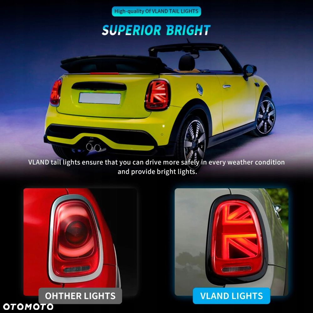 Lampy tylne kpl Vland Led Tuning Red Union Mini Cooper f55 f56 f57 2014-17 - 8