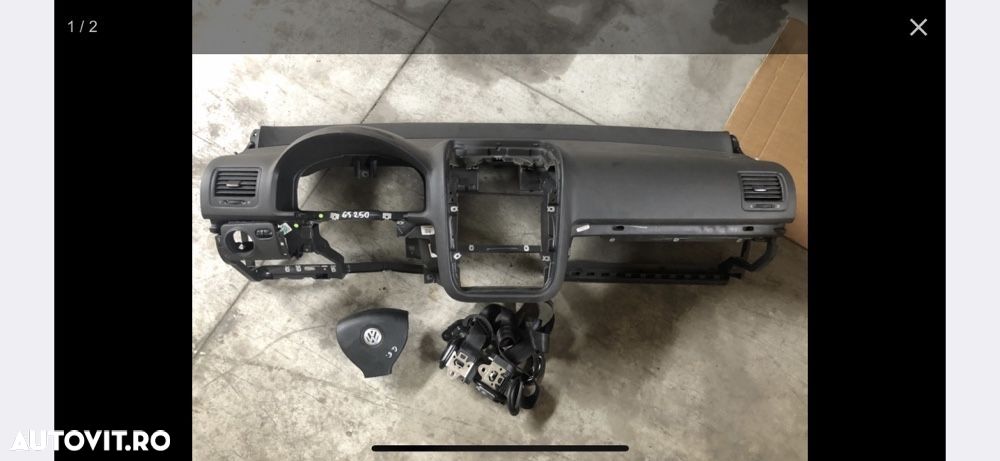 VW GOLF 5 2004-2010 Airbag volan,airbag pasager,plansa bord si centuri - 2