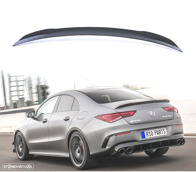 AILERON SPOILER MERCEDES CLA W118 20-24 AMG PRETO BRILHANTE - 1