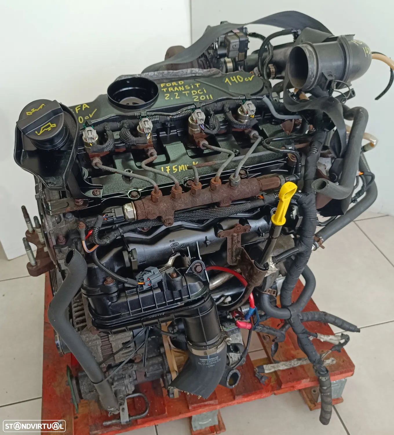 Motor Ford Transit 2.2 TDCI 140cv PGFA - caixa 6 velocidades 8C1R-7002-DG - centralina AC11-12A650-BC - 2