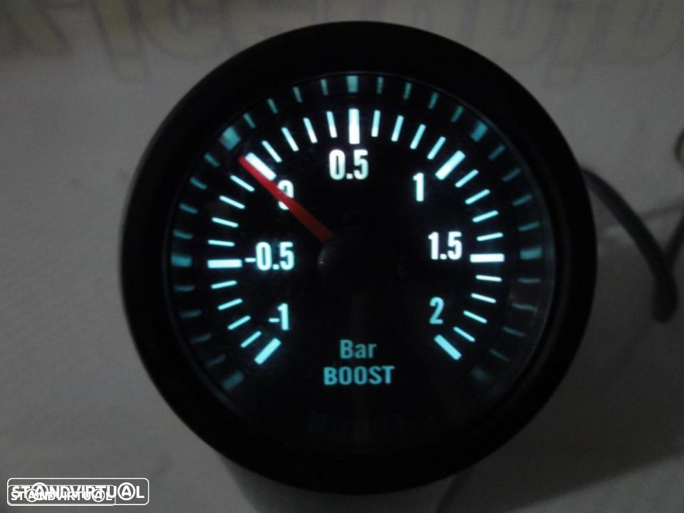 Manómetro fundo preto estilo VDO / Od school disponível em Amperímetro, pressão do turbo, pressão do oleo, temperatura do oleo, temperatura da água, voltagem, vacuo - 13