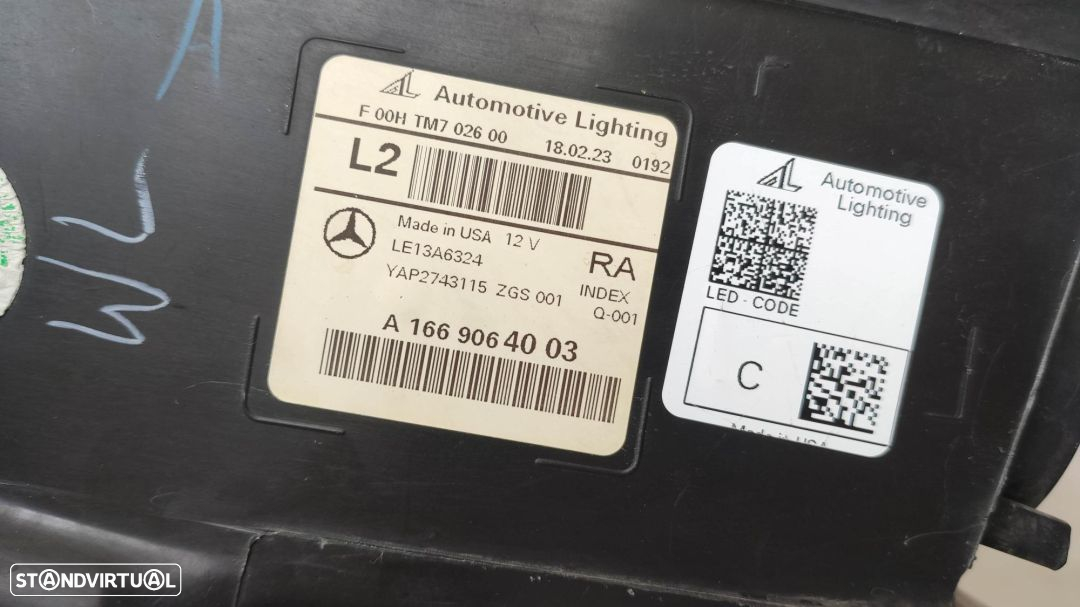 farol direito Mercedes ML GLE w166 full Led - 9