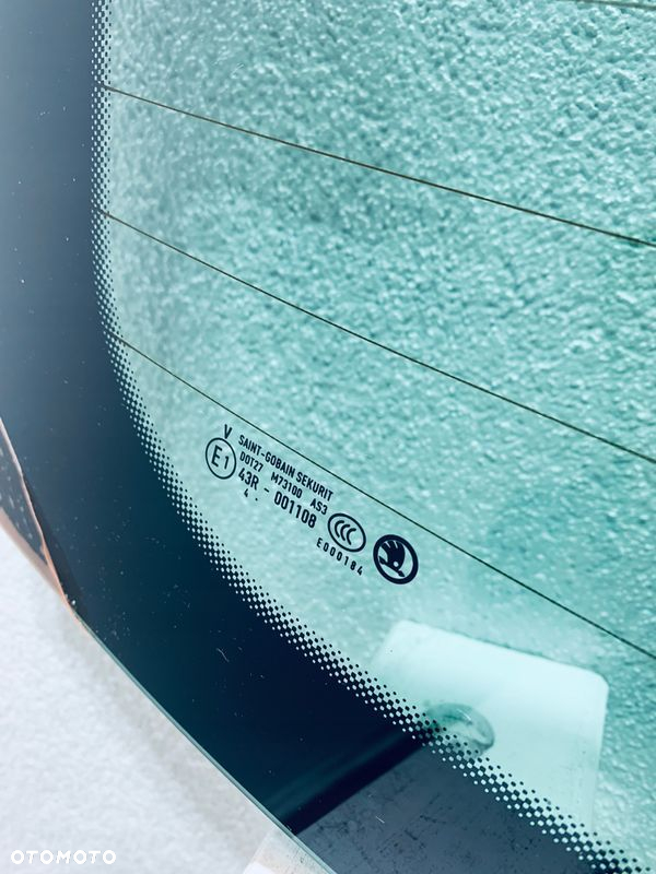 Szyba tylna nowa SKODA SUPERB HBK 2008-2015 CIEMNOZIELONA+ORYGINAŁ - 2